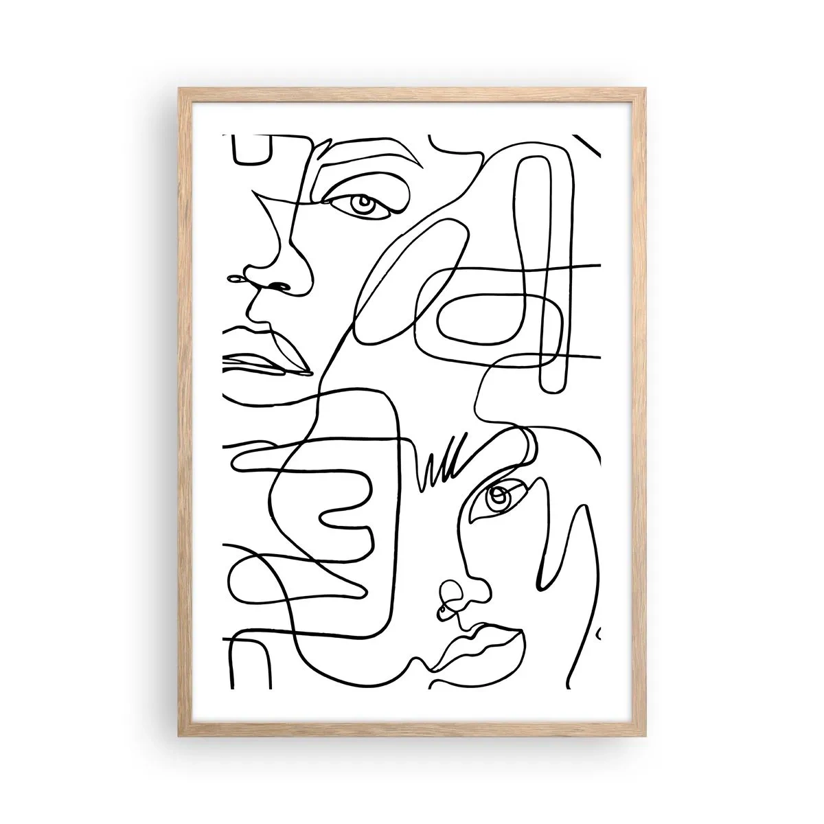 Plakát v rámu světlý dub - Ve spletených emocích - 50x70 cm