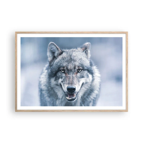 Plakát v rámu světlý dub - Přijmete tuto výzvu? - 100x70 cm