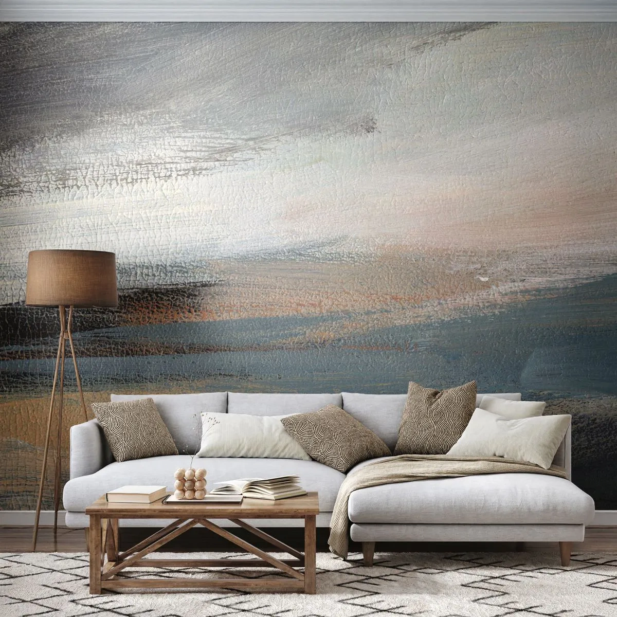 Fototapeta Premium Canvas - Abstrakce: severní krajina - Kus, Abstrakce, Minimalismus - 250x175 cm