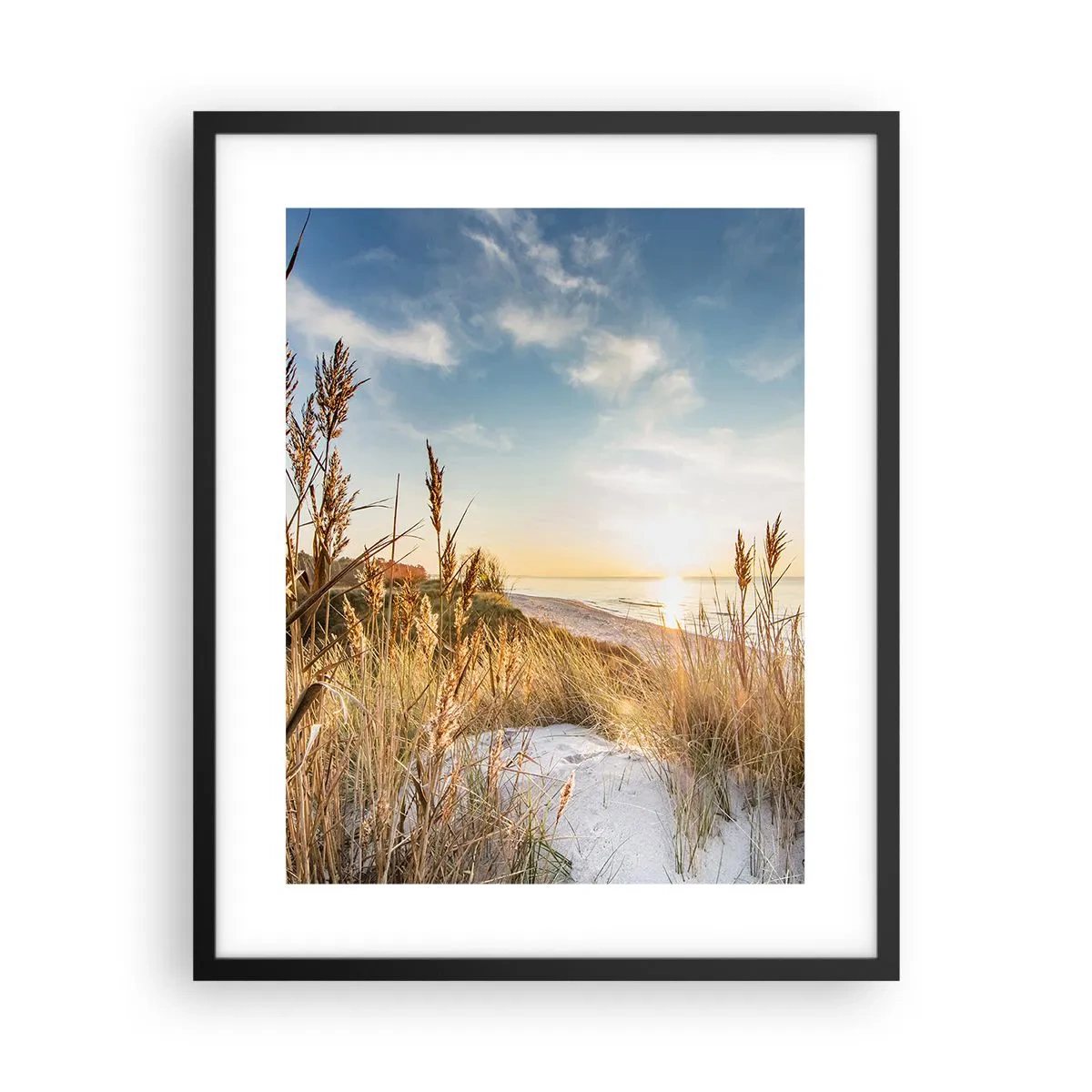Plakát v černém rámu - Severní pláž - 40x50 cm