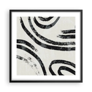 Plakát v černém rámu - Napůl zastavený - 50x50 cm