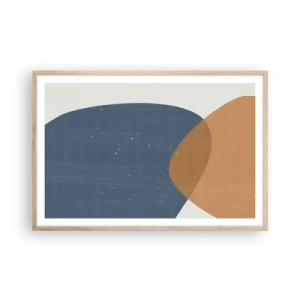 Plakát v rámu světlý dub - Ovály a vlivy - 91x61 cm