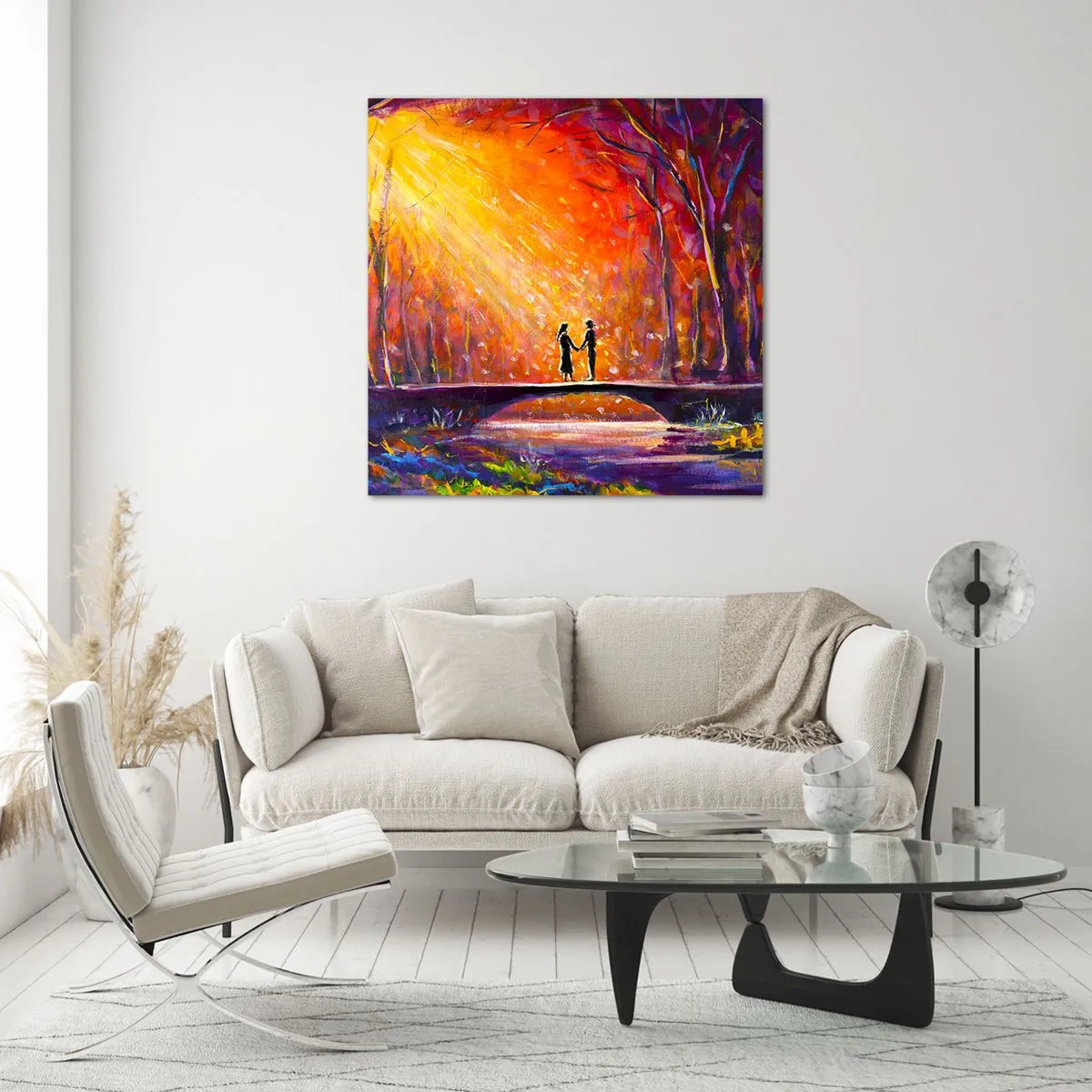 Obraz na skle - Nebe je taky miluje - 30x30 cm