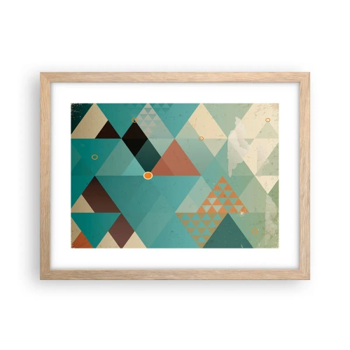 Plakát v rámu světlý dub - Jednota mnohosti, mnohost jednoty - 40x30 cm