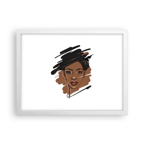 Plakát v bílém rámu - Sladká jako čokoláda - 40x30 cm