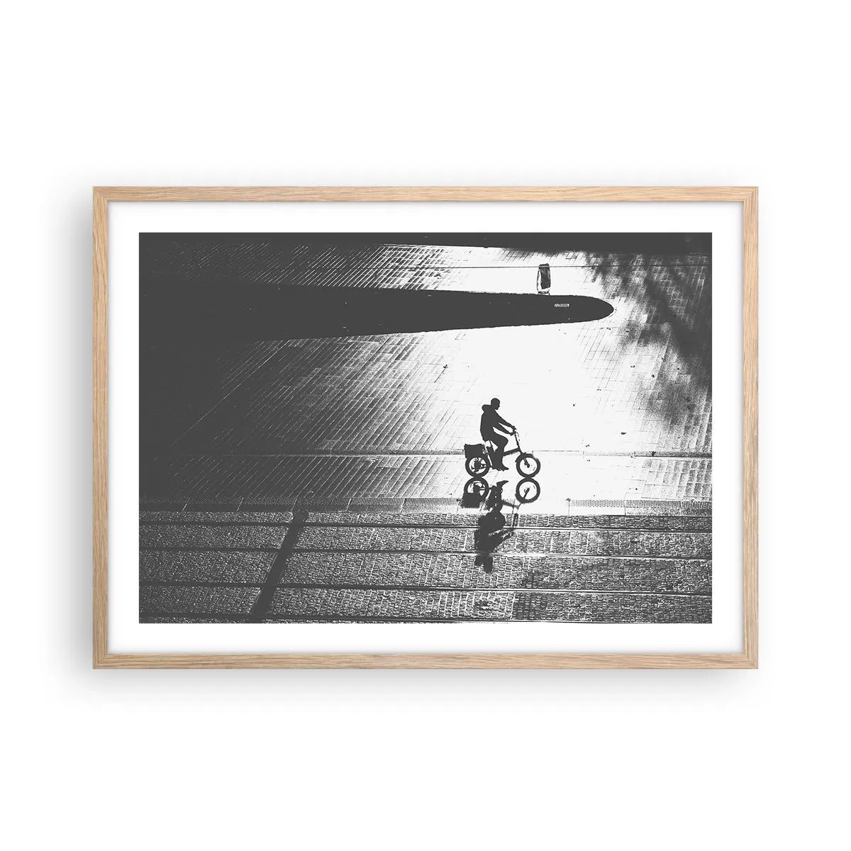 Plakát v rámu světlý dub - Dopředu, přes město - 70x50 cm