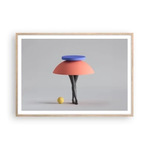 Plakát v rámu světlý dub - Surrealistická kompozice - 100x70 cm