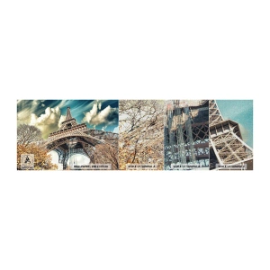 Vzor Fototapety Premium Canvas - A na podzim v Paříži… - Město, Paříž, Eiffelova věž - 100x30 cm