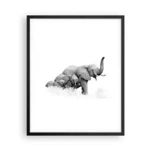 Plakát v černém rámu - Jedna, dvě, tři - 40x50 cm