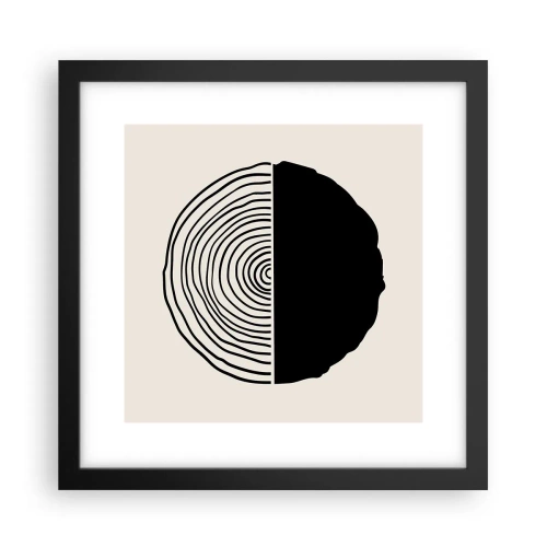 Plakát v černém rámu - Půl na půl - 30x30 cm