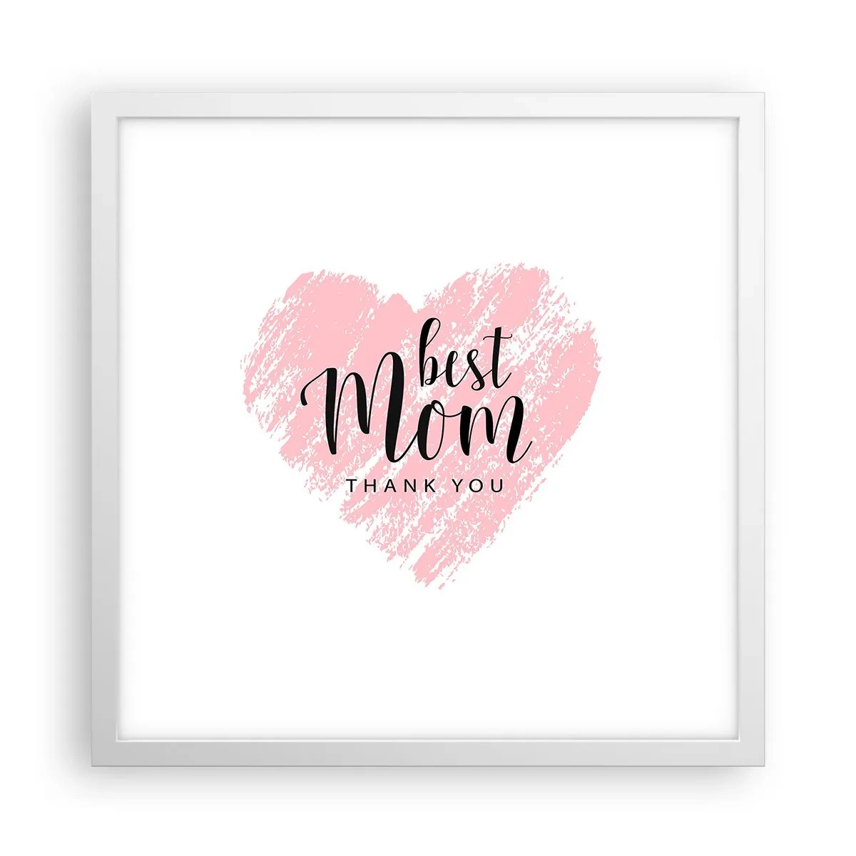 Plakát v bílém rámu - Vždy pravá chvíle - 40x40 cm