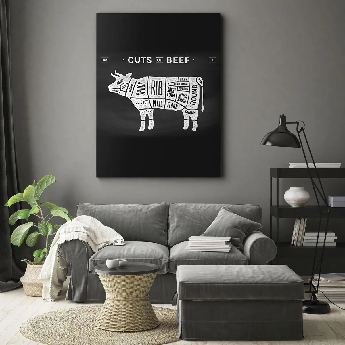 Obraz na plátně - Slabikář řezníka - 50x70 cm
