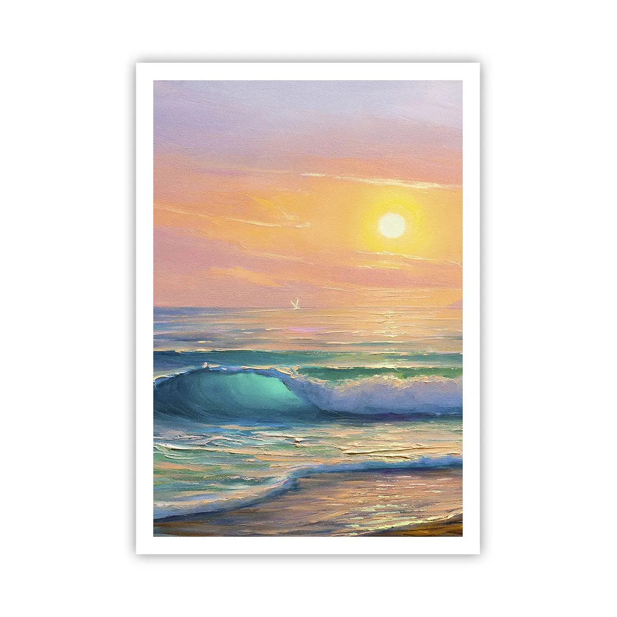 Plakát - Tyrkysová píseň vln - 70x100 cm