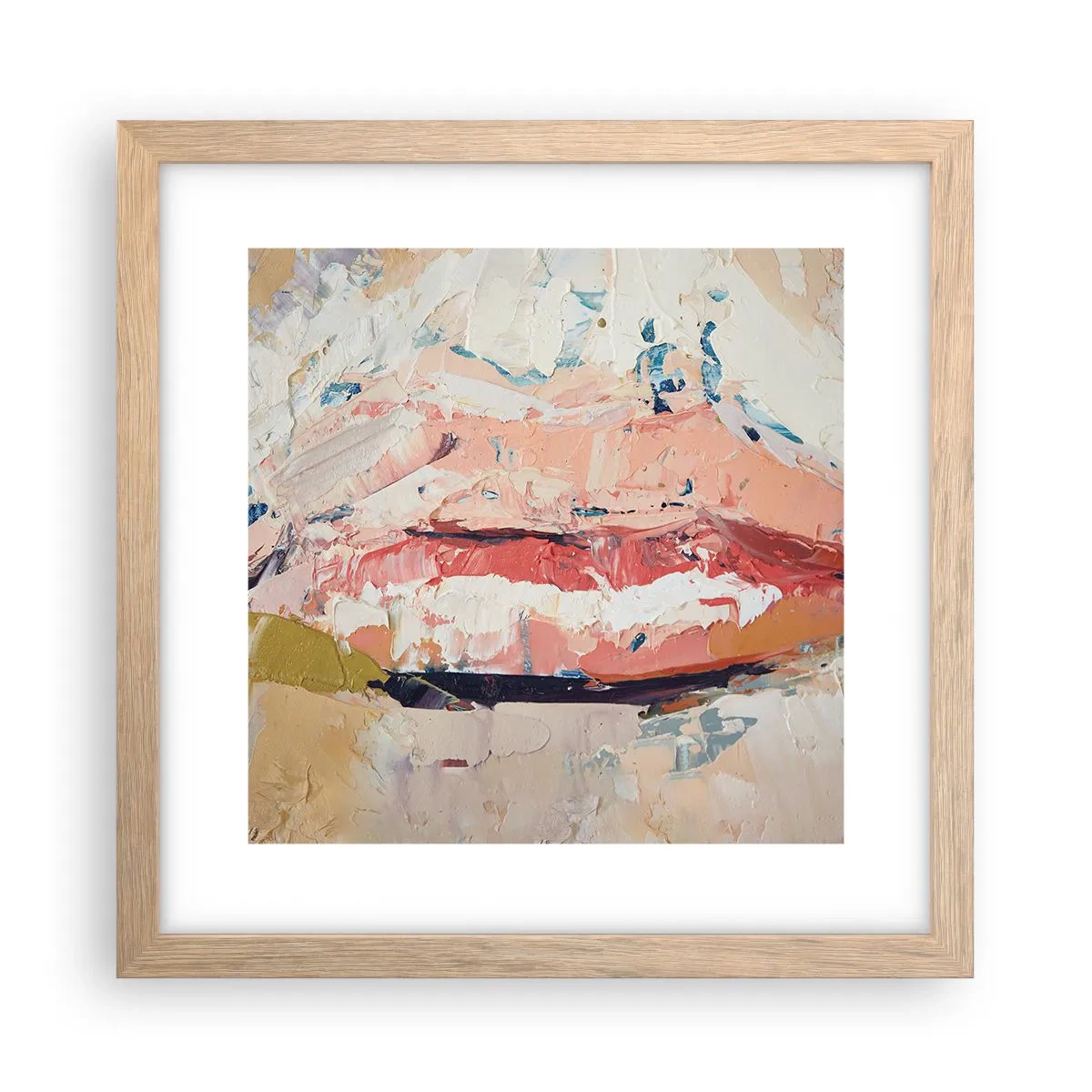 Plakát v rámu světlý dub - Probouzí smysly - 30x30 cm