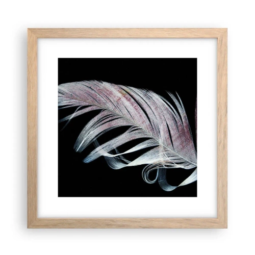 Plakát v rámu světlý dub - Přemýšlejte o dotyku - 30x30 cm