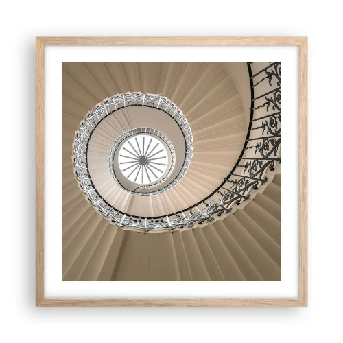 Plakát v rámu světlý dub - Uvnitř mušle - 50x50 cm