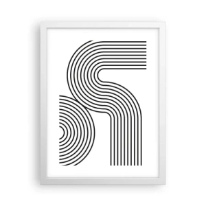 Plakát v bílém rámu - V zatáčce - 30x40 cm