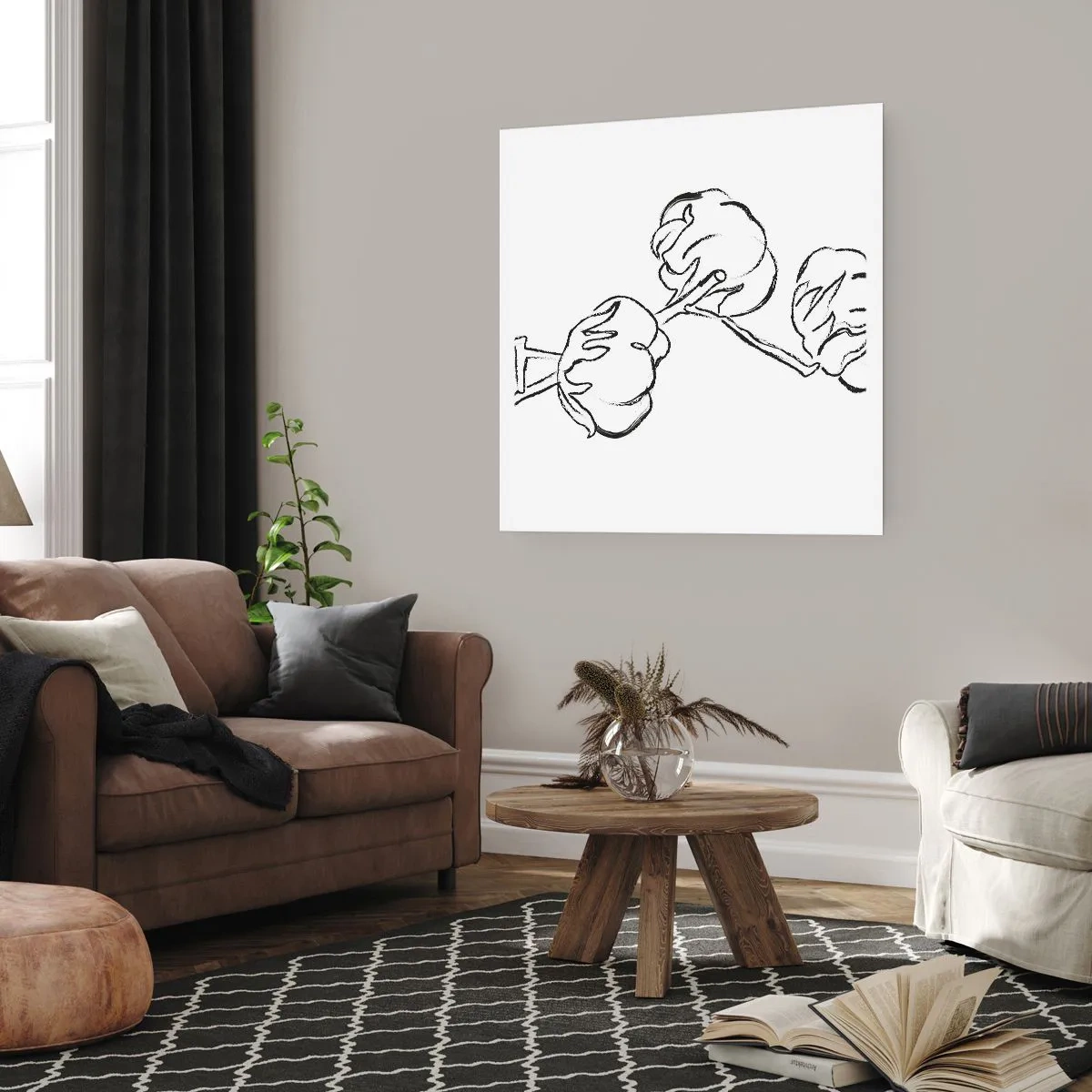 Plakát - Bavlněné chmýří - 60x60 cm