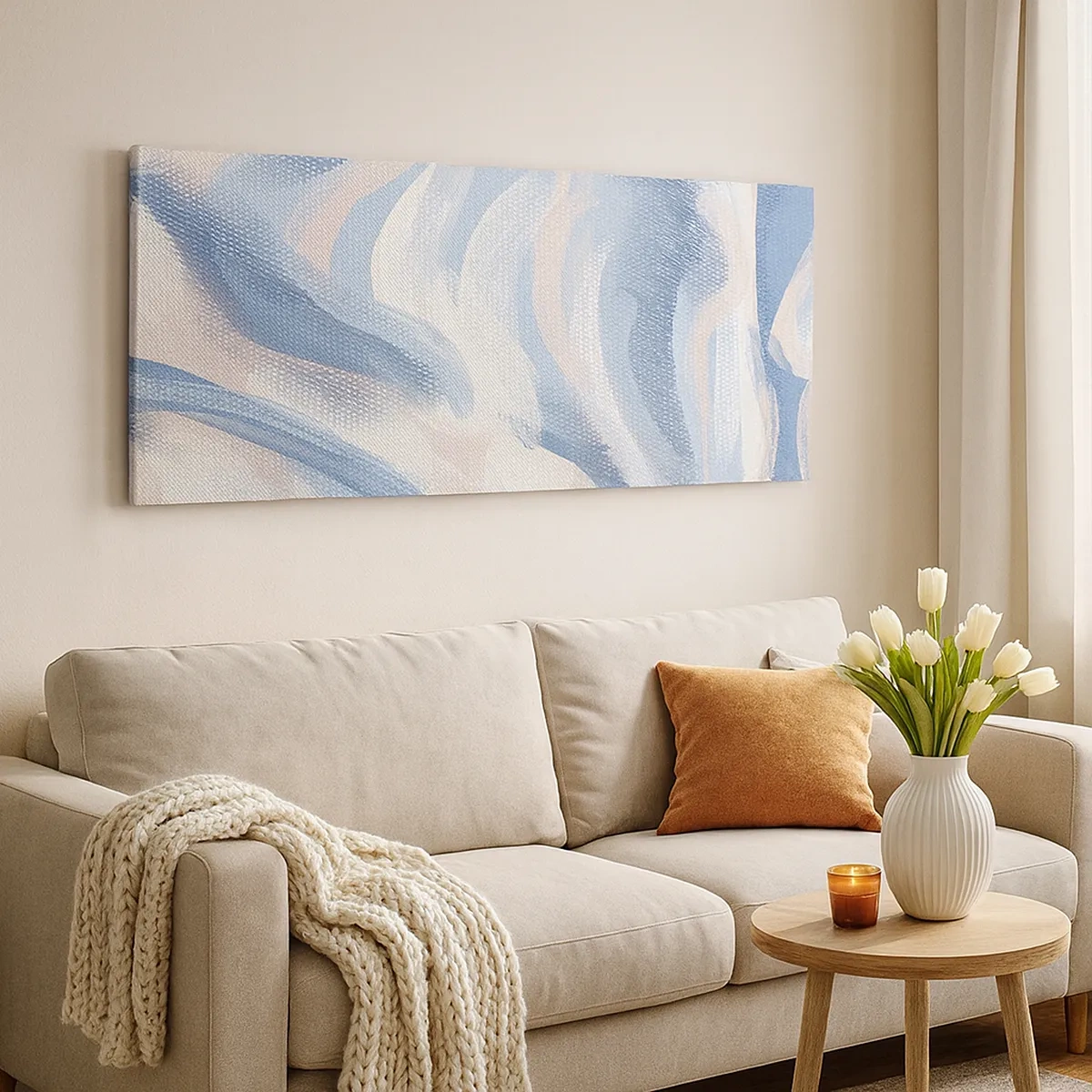 Obraz na plátně - Modré kolísání - 30x30 cm