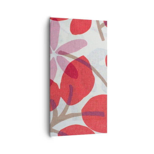 Obraz na plátně - Květinová kompozice v růžové - 65x120 cm