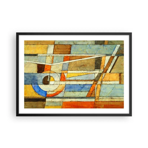 Plakát v černém rámu - Kubismus na stavbě - 70x50 cm