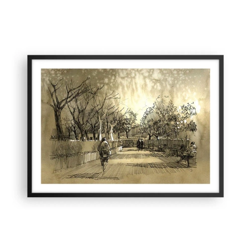 Plakát v černém rámu - Pírkem zastavený okamžik - 70x50 cm
