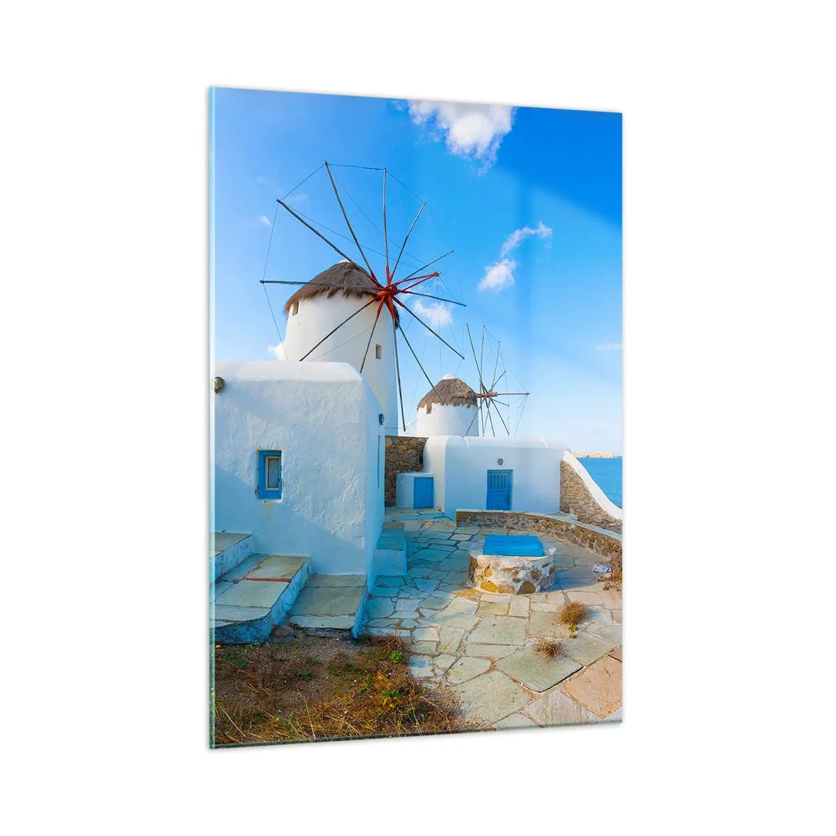 Obraz na skle - Modrý vítr od moře - 50x70 cm