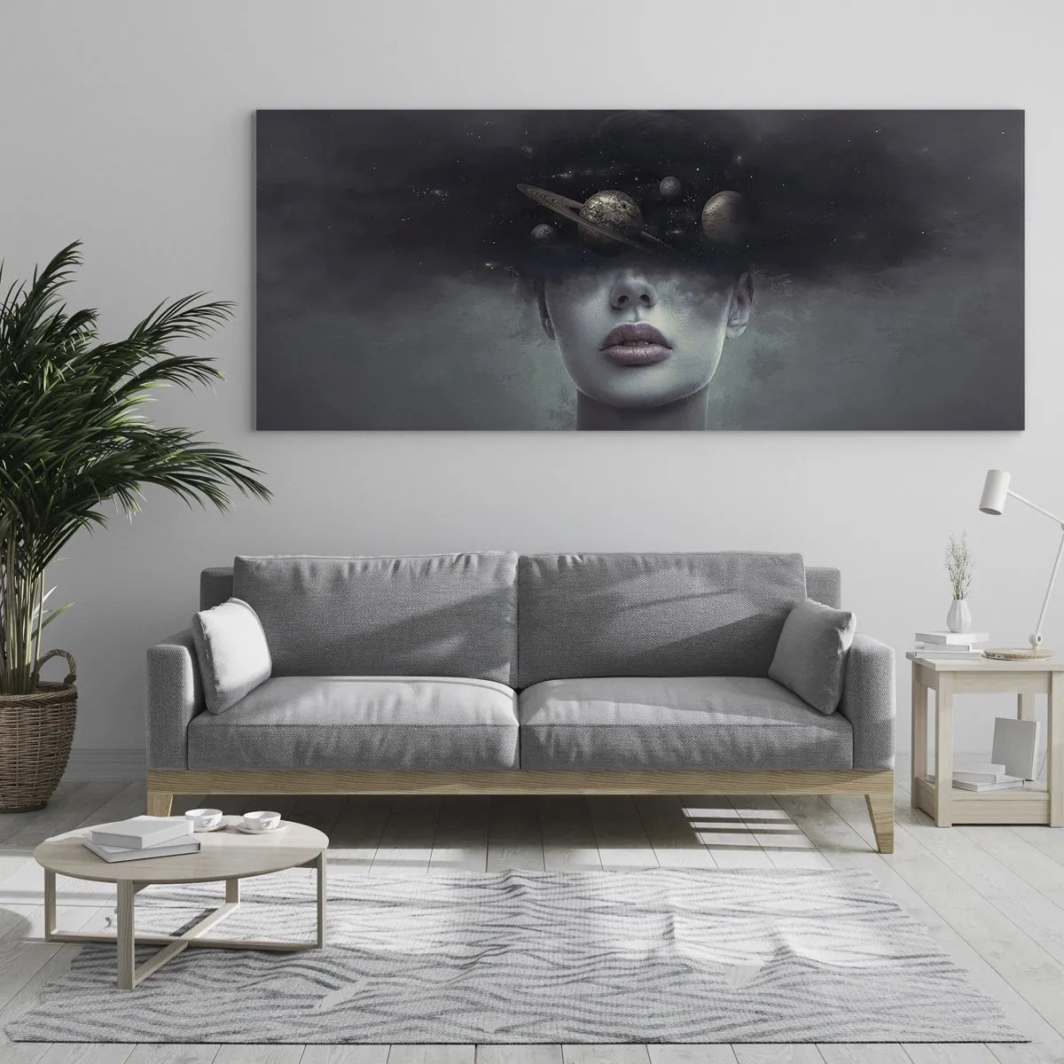 Obraz na skle - A planety… - 120x50 cm