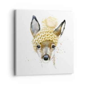 Obraz na plátně - V zimě ve sněžném lese - 30x30 cm