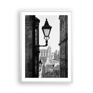 Plakát v bílém rámu - Edinburský příběh - 50x70 cm