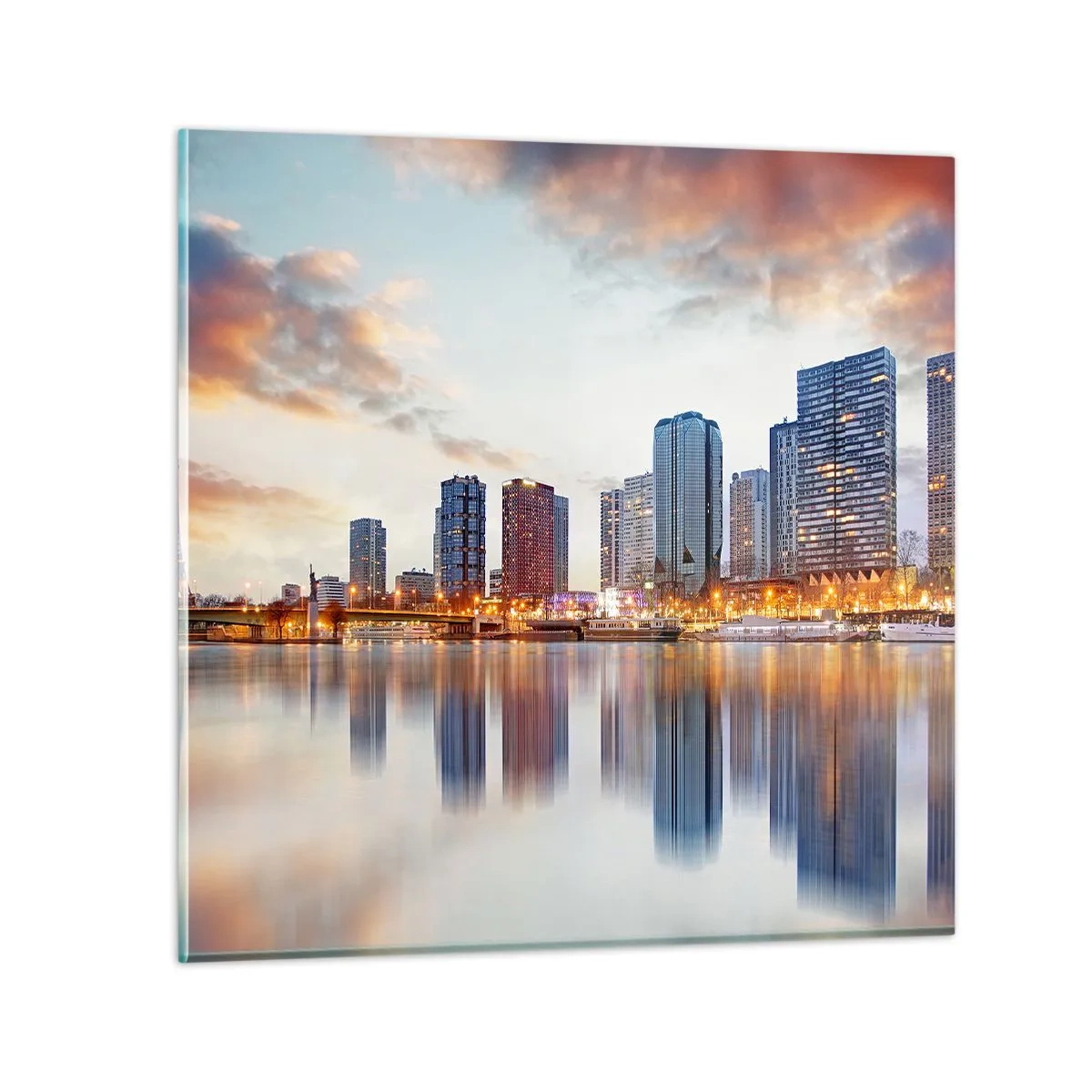 Obraz na skle - Monumentální klid Paříže - 60x60 cm