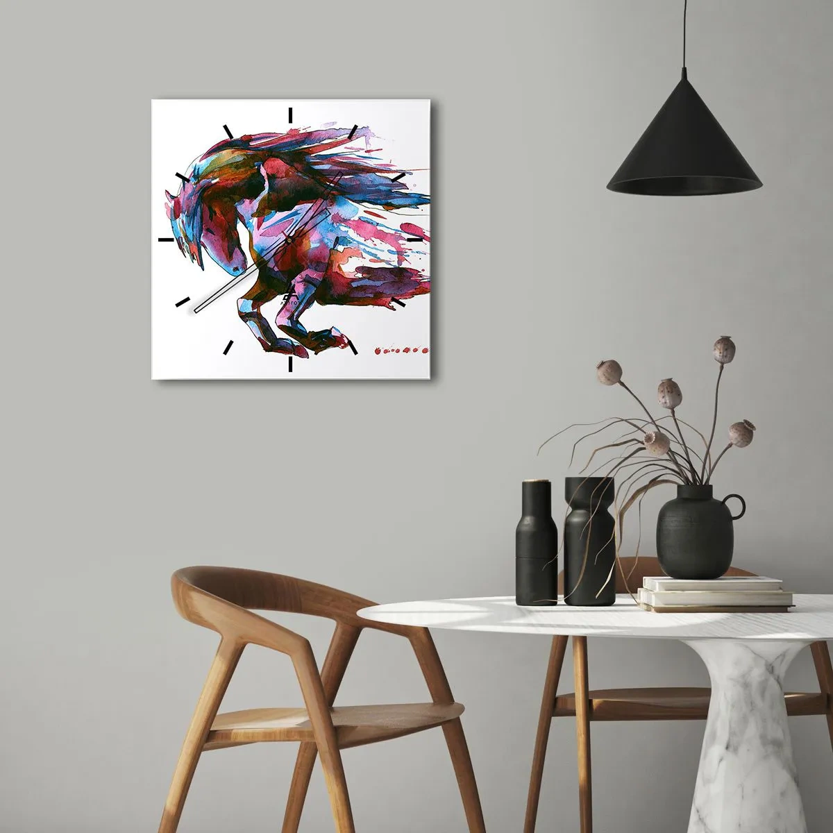 Nástěnné hodiny - U vytržení - 40x40 cm
