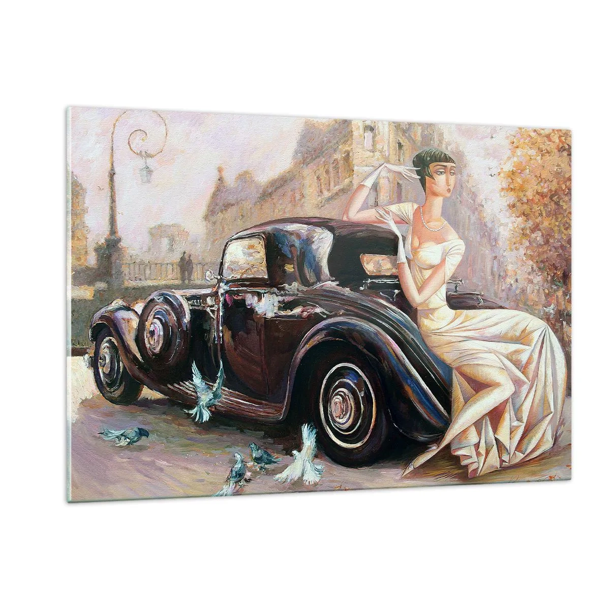 Obraz na skle - Elegance v retro stylu - 120x80 cm