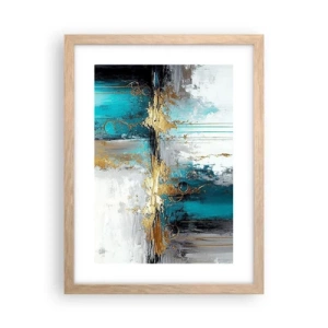 Plakát v rámu světlý dub - Všechno plyne - 30x40 cm