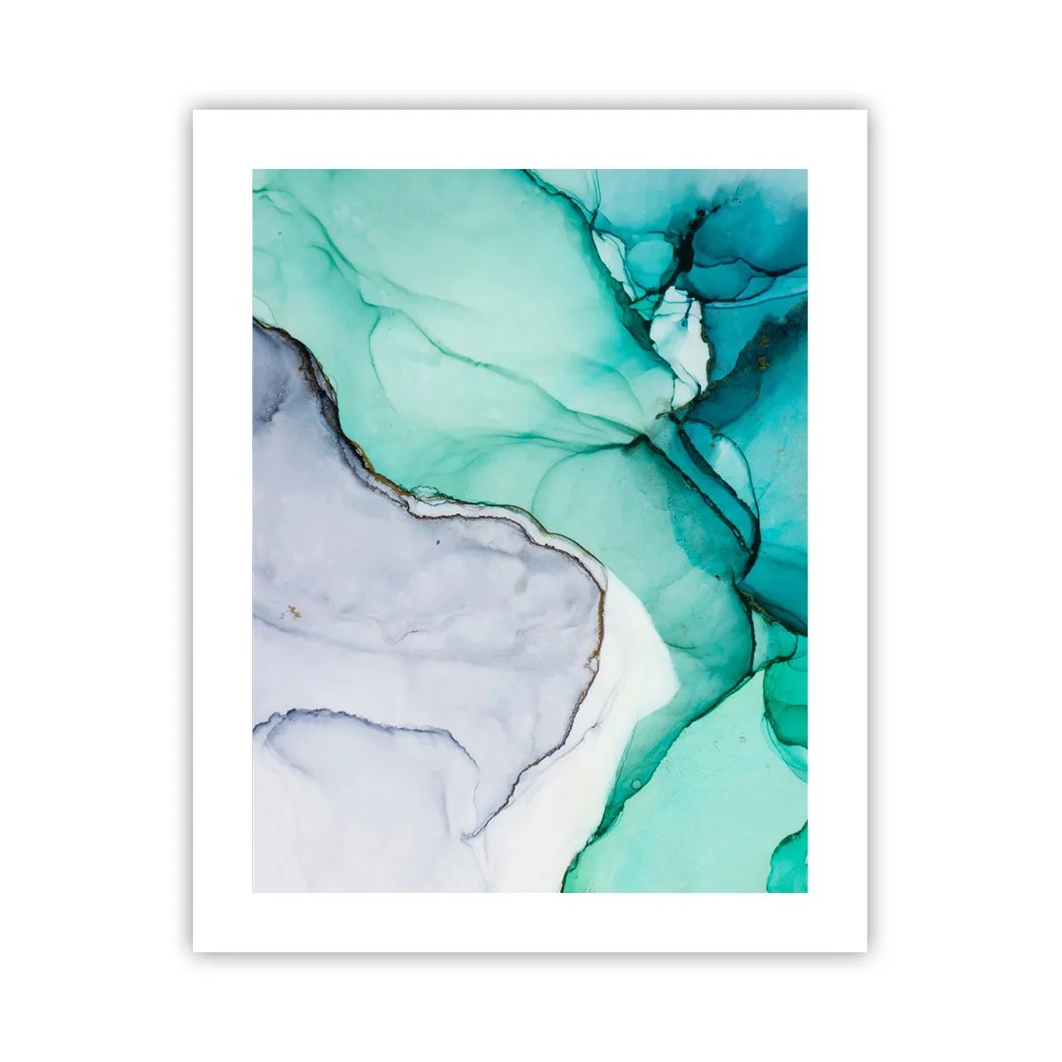 Plakát - Studie v tyrkysové - 40x50 cm