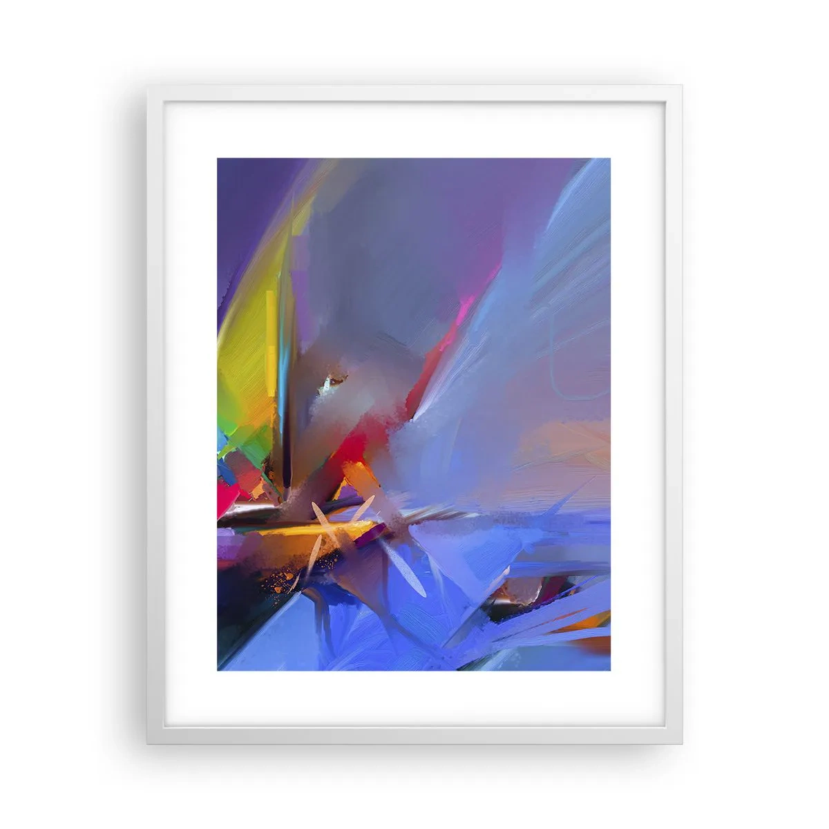 Plakát v bílém rámu - Proletěla jako pták - 40x50 cm