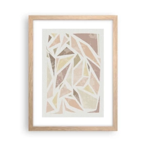 Plakát v rámu světlý dub - Kompozice: vitráž - 30x40 cm