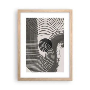 Plakát v rámu světlý dub - Ovál vítězí - 30x40 cm