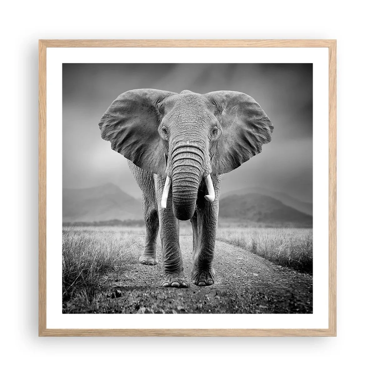 Plakát v rámu světlý dub - Hostitel vítá - 60x60 cm