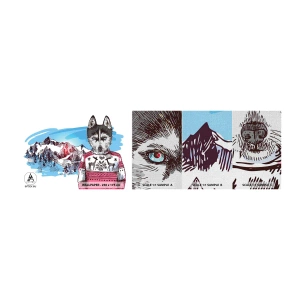 Vzor Fototapety Premium Canvas - Vlk v ovčím rounu - Abstrakce, Vlk, Pro děti - 100x30 cm