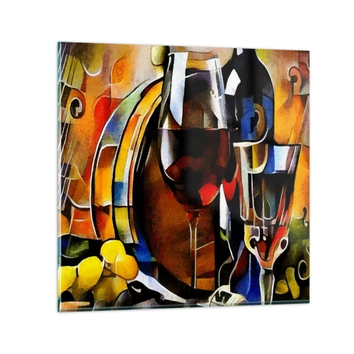 Obraz na skle - I svět dostává barvy - 50x50 cm