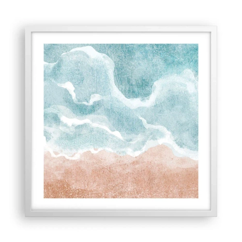 Plakát v bílém rámu - Abstrakce mraků - 50x50 cm