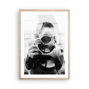 Plakát v rámu světlý dub - Tvůrce a materiál - 50x70 cm