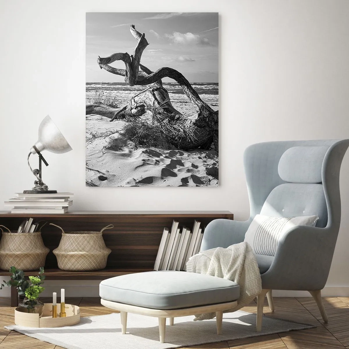 Obraz na skle - Mořská socha - 50x70 cm