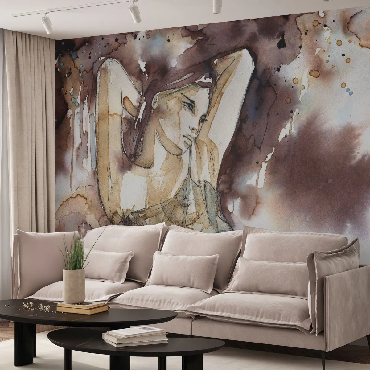 Fototapeta Standard Eco - V náladě lila - Abstrakce, Žena, Tělo - 250x175 cm