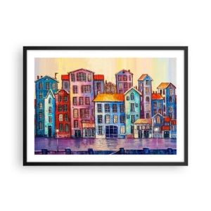 Plakát v černém rámu - Město jako z pohádky - 70x50 cm