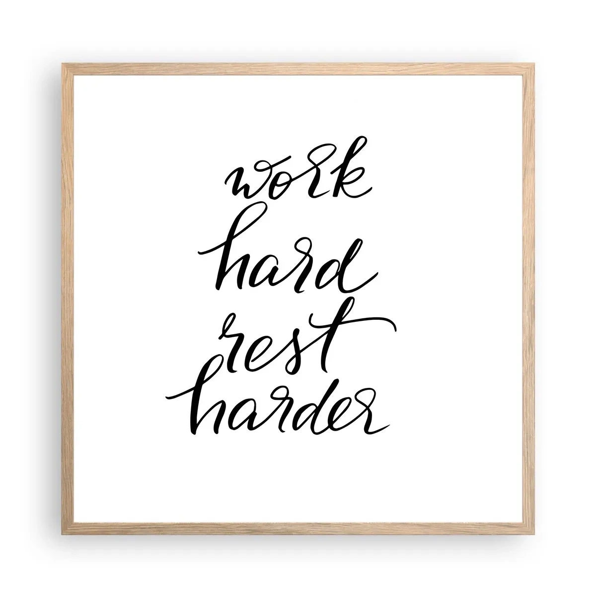 Plakát v rámu světlý dub - Životní rovnováha - 60x60 cm