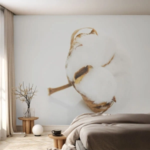Fototapeta na míru Premium Sand - Měkká od přírody - Bavlna, Minimalistický, Květ