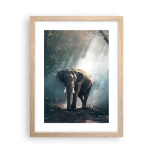 Plakát v rámu světlý dub - Klidná procházka - 30x40 cm