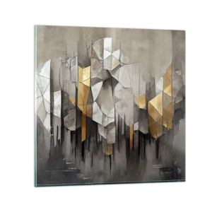 Obraz na skle - Kompozice z ledu a světla - 50x50 cm